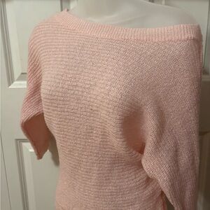 New York & Company Pink Off-the-Shoulder Sweater
